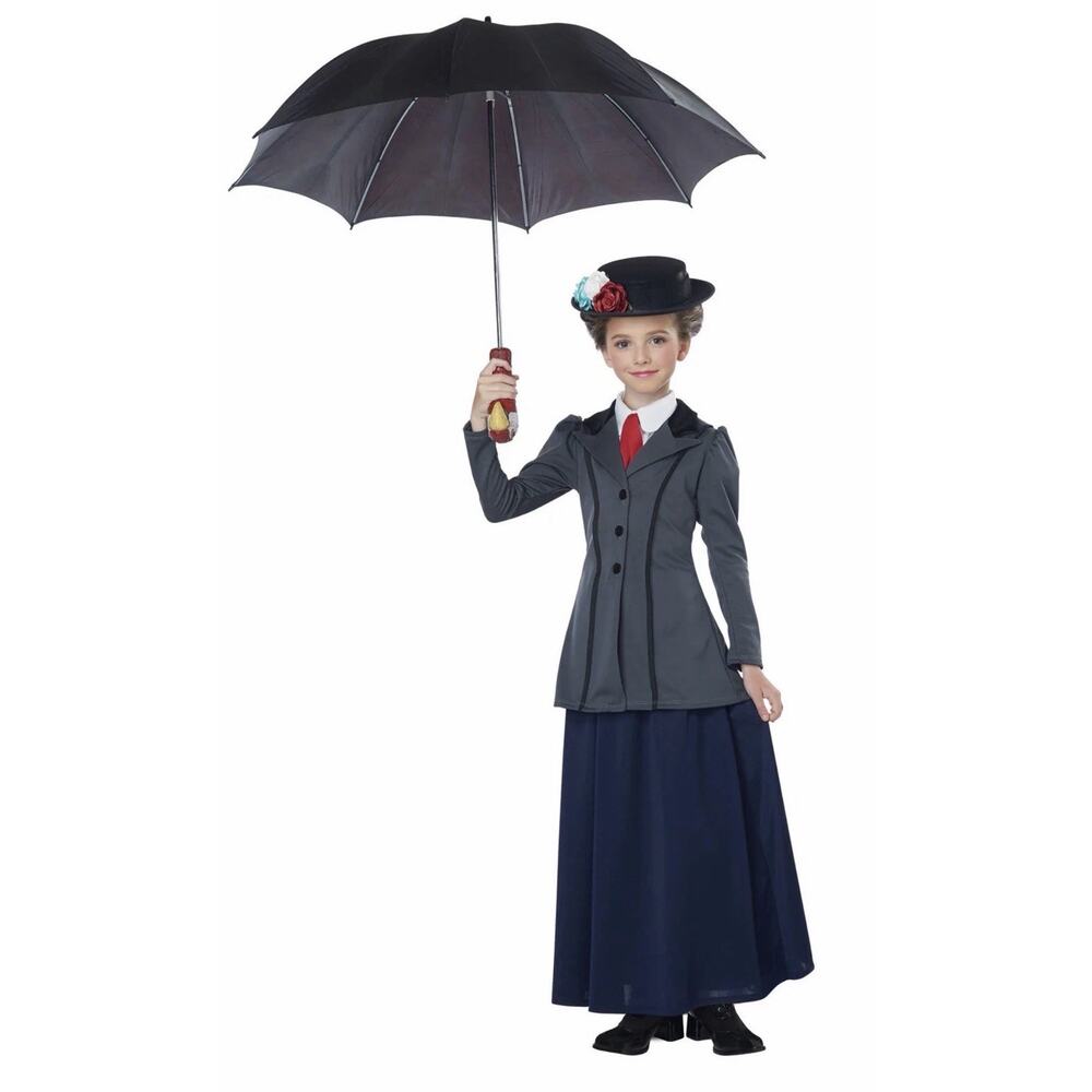 English Nanny Mary Poppins Inspired Child Costume California Costume Small